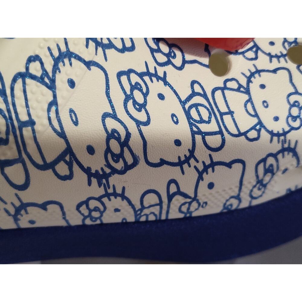 Hello Kitty x Crocs Siren Clog Platform Sandals Blue Glitter Women 11 New - Picture 16 of 16